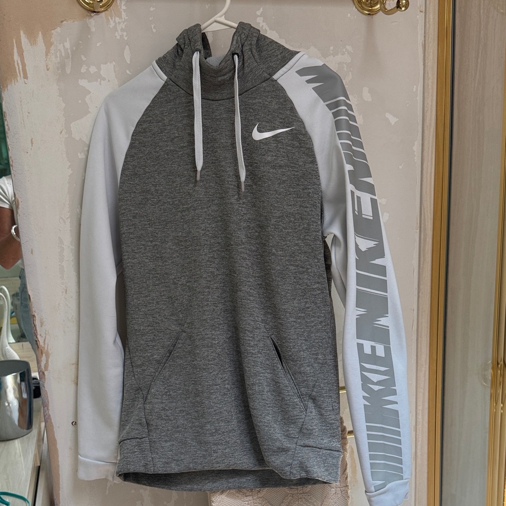 Nike Woman’s Gray and White Hoodie